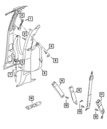 6036773AA - Restraints: Pan Head Screw for Chrysler: Town &amp; Country | Dodge: Grand Caravan, Ram 1500, Ram 2500, Ram 3500 | Ram: 1500, 1500 Classic, 2500, 3500, C/V Image