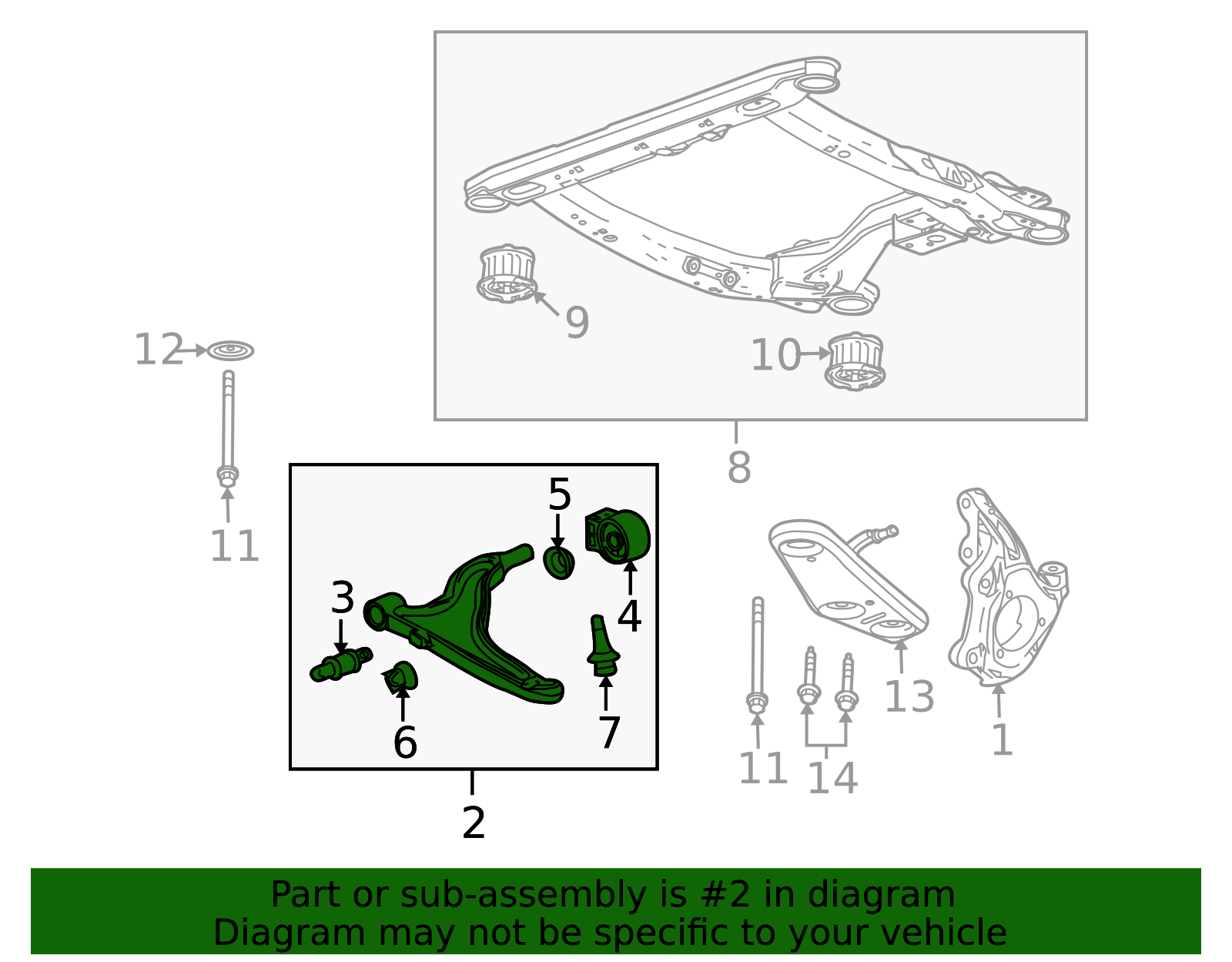 OEM Factory Left Driver Side Lower Control Arm For 2003-2005 Subaru Forester – 20202SA011