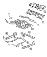 55350920AL - Body Sheet Metal Except Doors: Floor Pan Silencer for Mopar Image