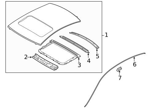 Roof & Components for 2020 INFINITI Q50 #0