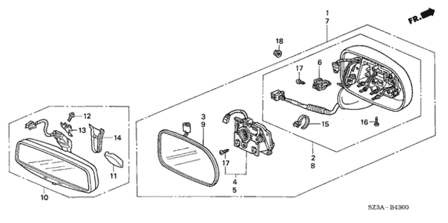 Mirror for 2004 Acura RL #0