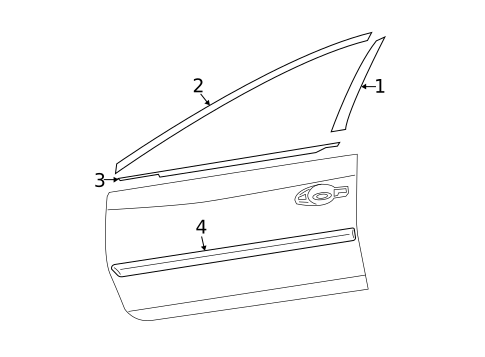 Exterior Trim - Front Door for 2014 Nissan Altima #0