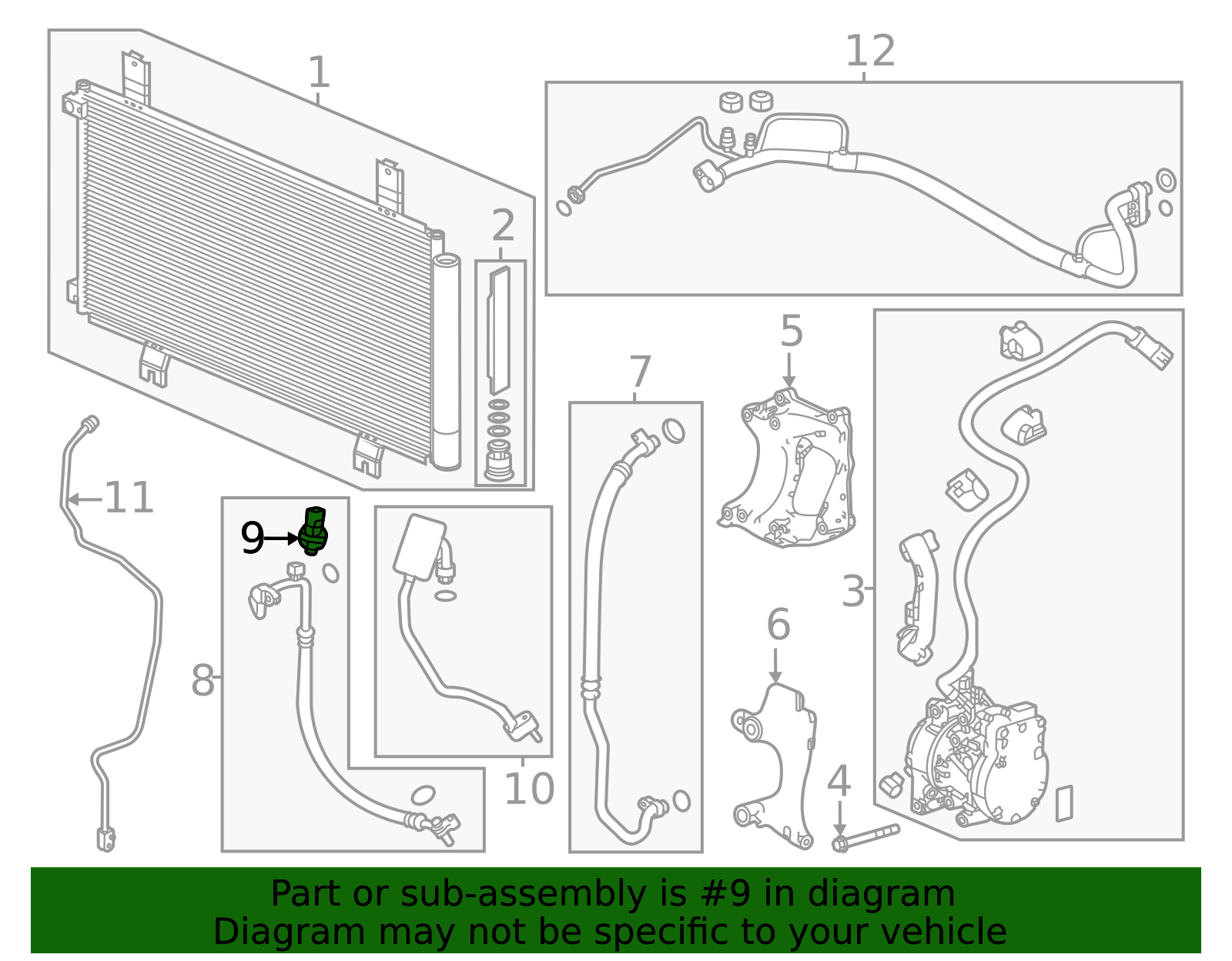 2023-2026 Honda A/C Refrigerant Pressure Sensor 80450-30A-A01 | Honda ...