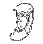 45255T56A00 - Brakes: Splash Shield for Honda Image