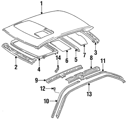 Roof & Components for 1998 Lexus LS400 #0