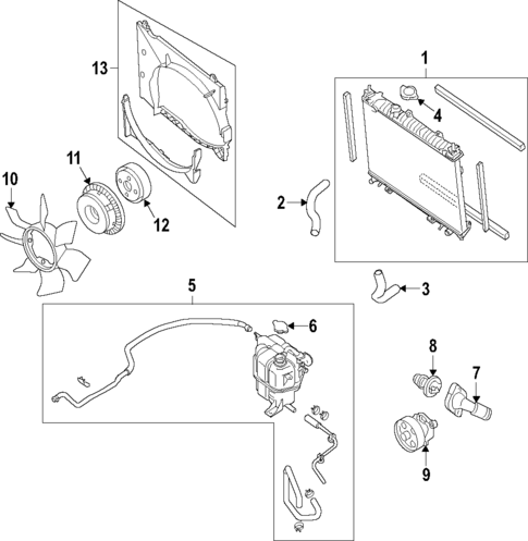 Radiator & Components for 2009 Suzuki Equator #1
