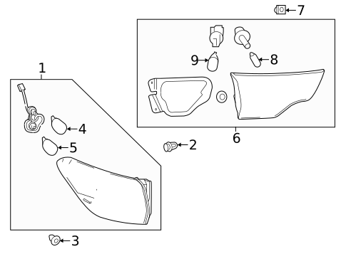 Combination Lamps for 2016 Toyota Highlander #0