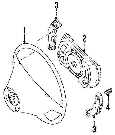 Steering Wheel & Trim for 1991 Mercedes-Benz 300SL #0