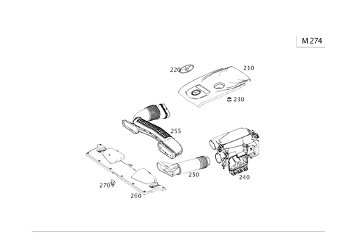 Air Intake, Gasoline Vehicles for 2016 Mercedes-Benz SLK300 #0