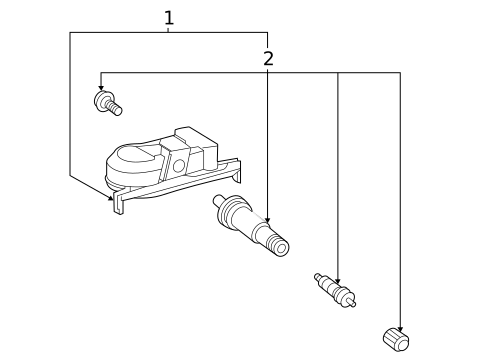 Tire Pressure Monitor Components for 2025 Toyota RAV4 #0