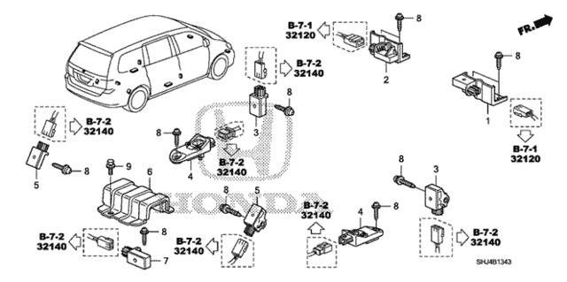 SRS Sensor ('07-) for 2007 Honda Odyssey #0