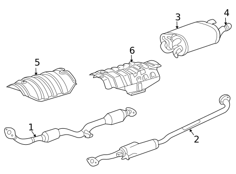 Exhaust Components for 2006 Toyota Solara #0
