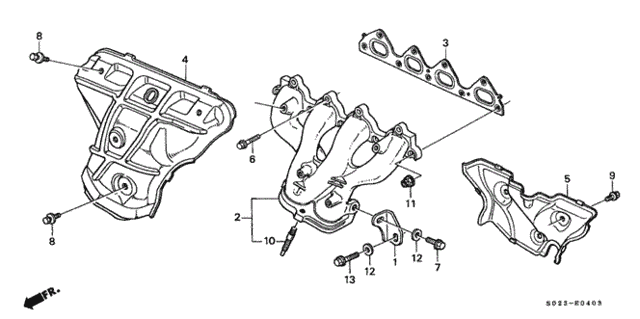 Exhaust Manifold (DOHC VTEC) for 2000 Honda Civic #0