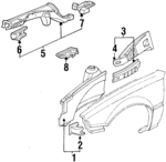 4641SB3662ZZ - Body: Apron Assembly for Honda: Civic Image