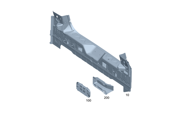 2946400400 - Rear End/Rear Panel: Rear-End Center Section for Mercedes-Benz: EQE 350 SUV, EQE 350+ SUV, EQE 500 SUV, EQE AMG SUV Image image