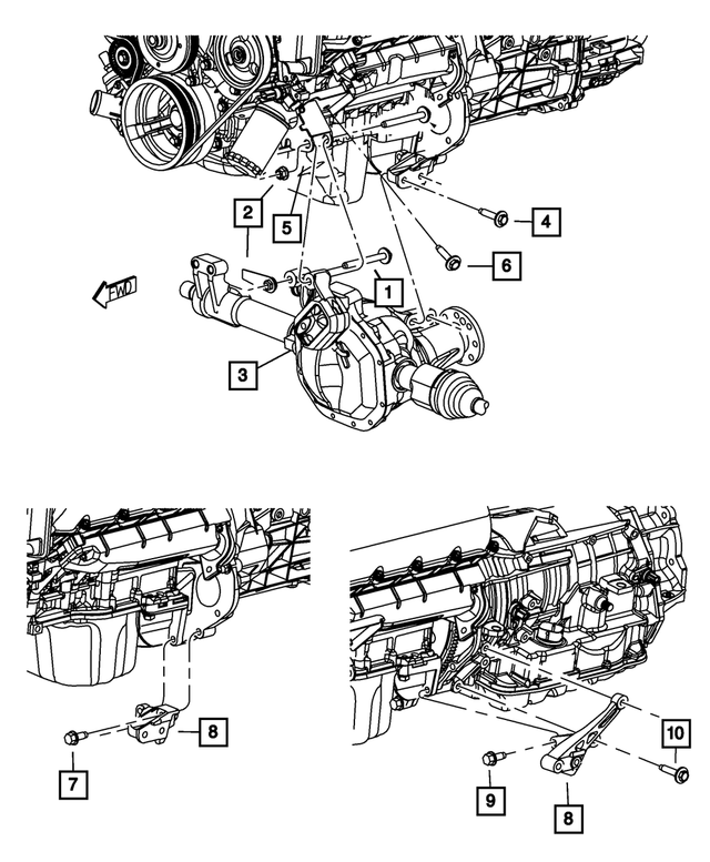 6506860AA - 3.7L Gas; Engine: Hex Head Lock Bolt And Washer, Mounting for Mopar Image