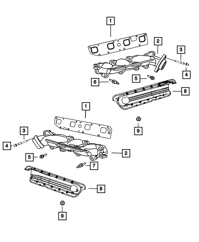 6104710AA - 5.7LGas; Engine: Hex Flange Lock Nut, Mounting for Mopar Image