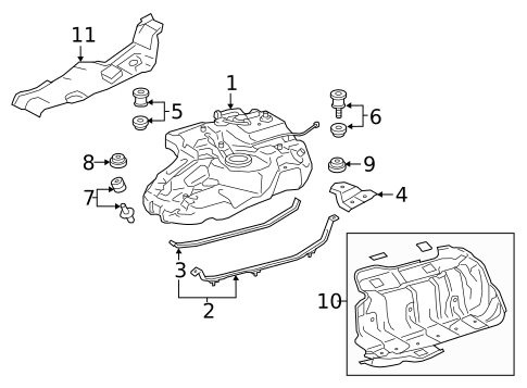 Fuel System Components for 2020 Lexus RX350L #1