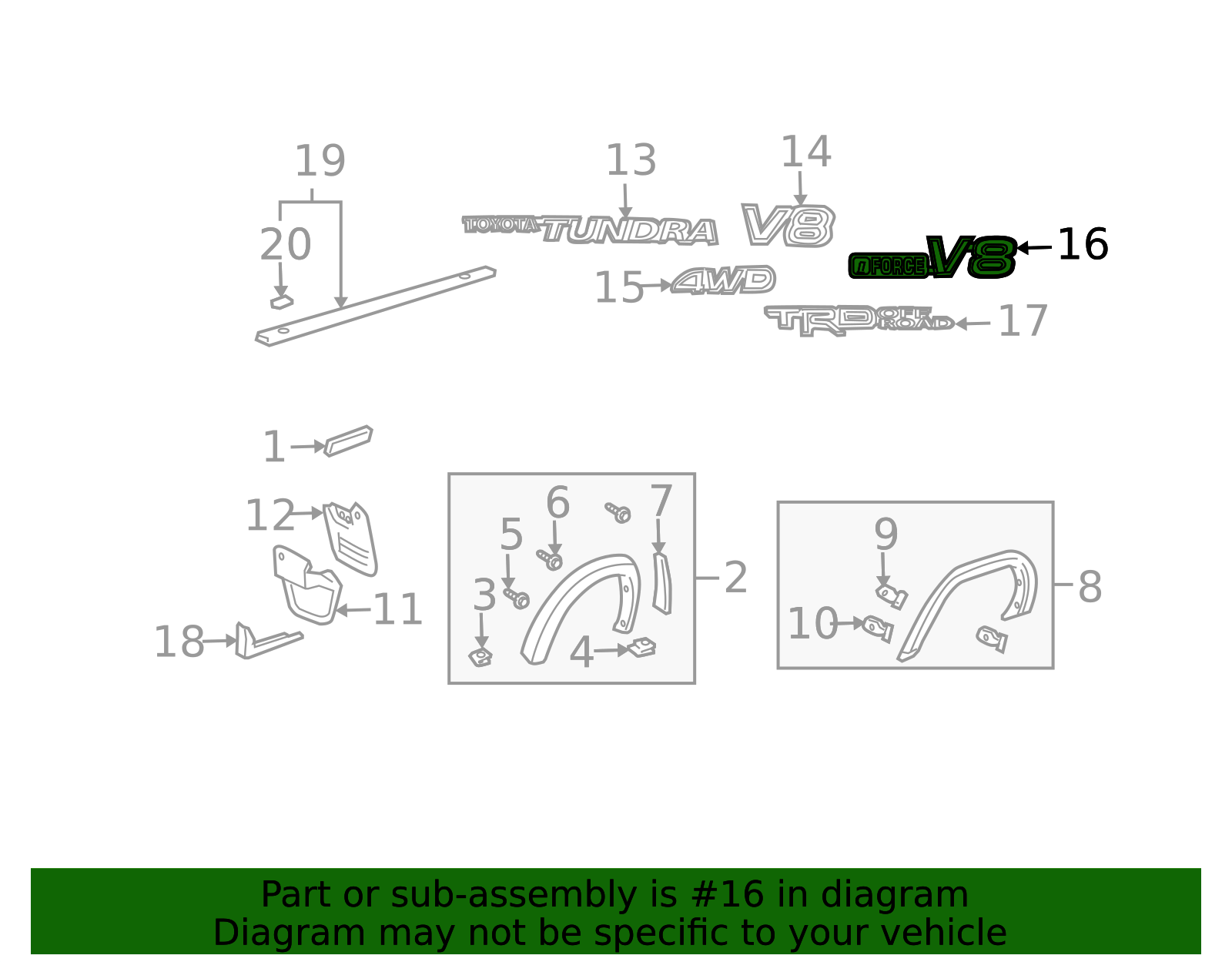 2000-2006 Toyota Tundra Nameplate 75472-34010 | OEM Parts Online