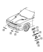 68292587AB - Exterior Ornamentation: Nameplate for Mopar Image