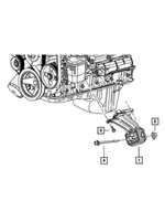 55398569AC - 3.7L Gas; Engine: Engine Mount Insulator, Left for Mopar Image