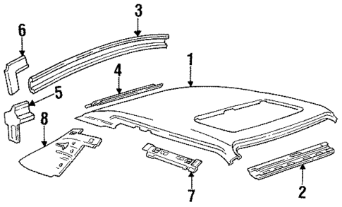 Roof & Components for 1989 Ford Mustang #1