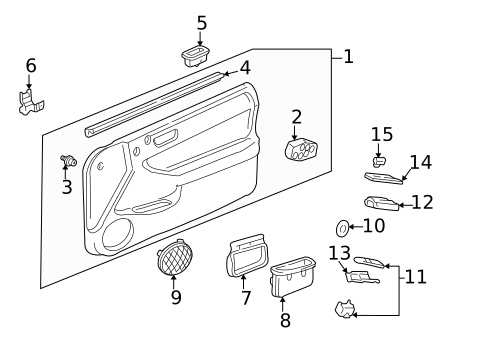Interior Trim - Front Door for 1996 Acura Integra #0
