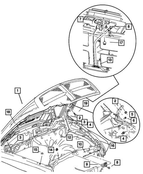 Hood & Hood Release for 2007 Dodge Ram 2500 #0