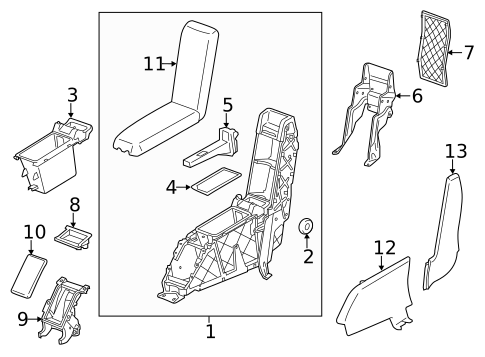 Rear Console for 2016 Porsche Panamera #2