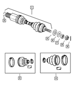 R2073669AC - Front Suspension &amp; Drive: Axle Half Shaft, Right Front, Remanufactured for Mopar Image