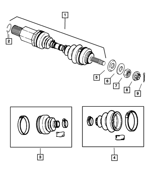 Front Axle Drive Shafts for 2002 Dodge Caravan #0