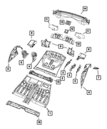 68043177AA - Body Sheet Metal Except Doors: Floor Pan for Mopar Image