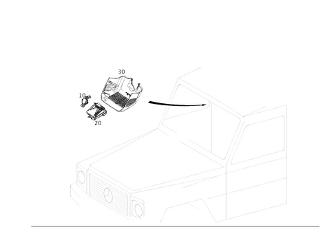 Sensors, Camera and Switch Behind Windshield for 2018 Mercedes-Benz G550 #0