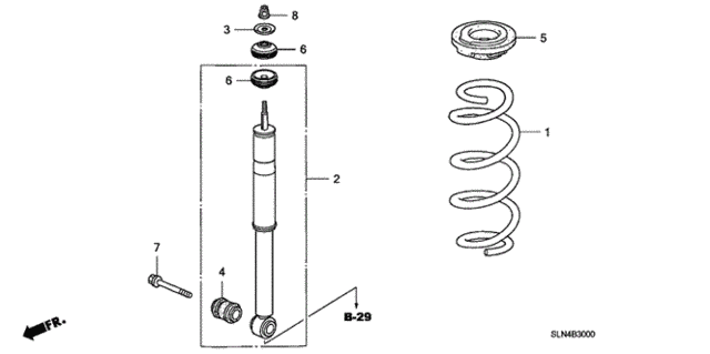 Rear Shock Absorber for 2007 Honda Fit #0