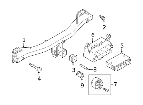 Trailer Hitch Components for 2014 Volkswagen Touareg #0