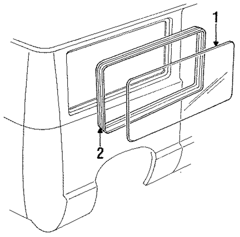 Glass - Side Panel for 1991 Ford E-350 Econoline #1
