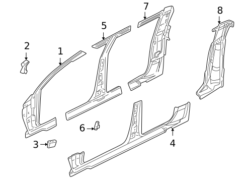 Hinge Pillar for 2004 Dodge Dakota #0