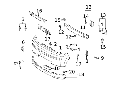 Bumper & Components - Front for 2004 Scion xB #0
