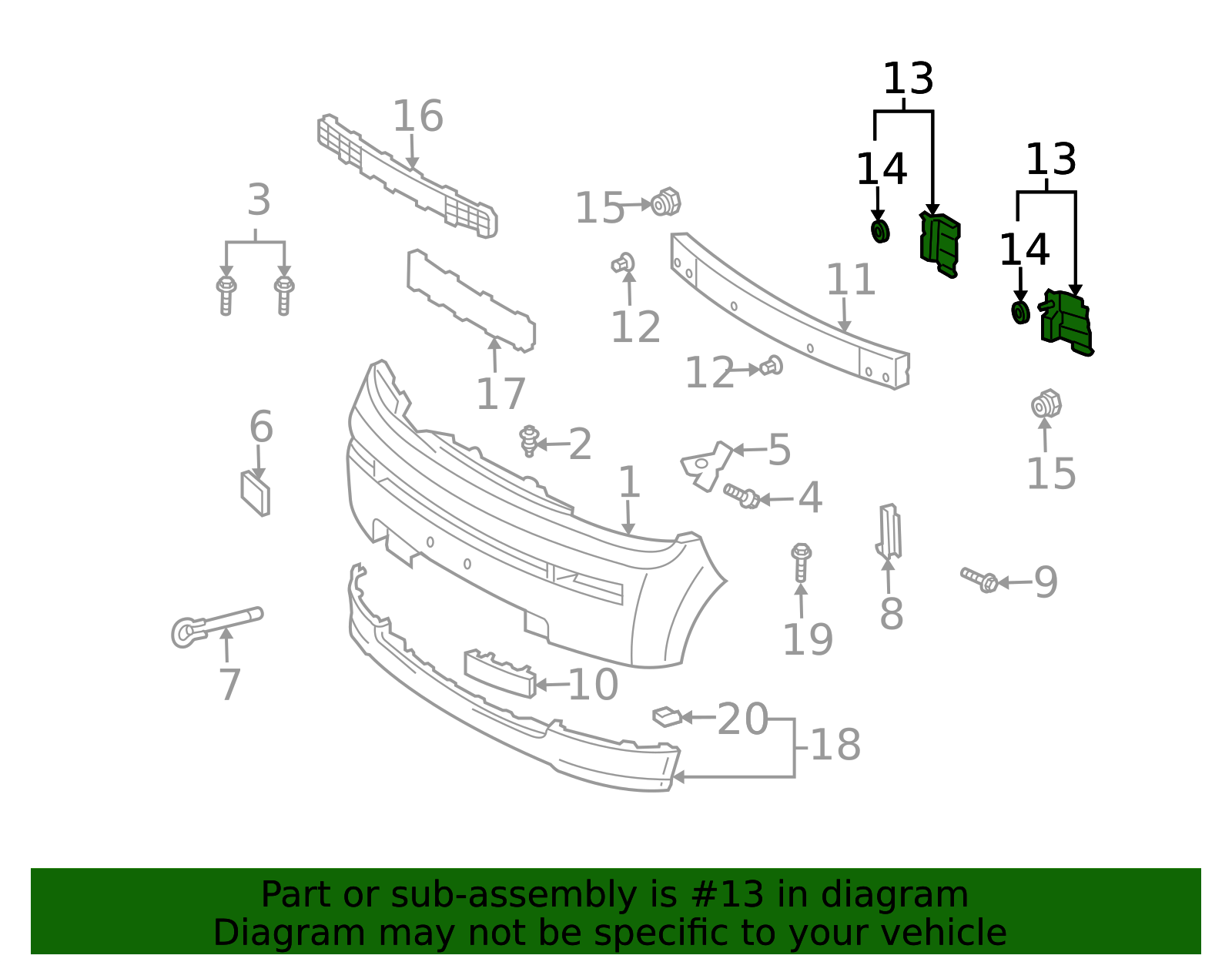 naovvページ 2004-2006 Scion xB Bumper Cover Bracket 52143-52110 | Frontier Toyota