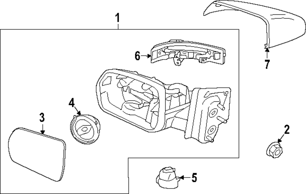 thumbnail image 2 of Ford OEM Right Side Power Mirror Glass – 2011-2014 Ford Edge MKX (CT4Z-17K707-A) 2 of 2
