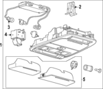 ML3Z18519A70GCL - Body: Overhead Console for Ford Image