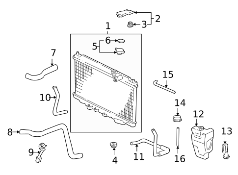 Radiator & Components for 1997 Acura Integra #0