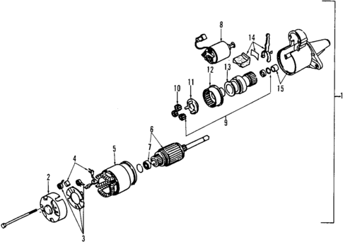 Starter for 1999 INFINITI G20 #0