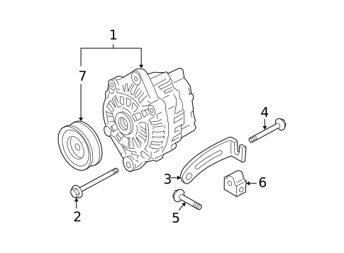Alternator for 2008 Hyundai Accent #1