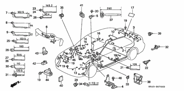 Wire Harness for 1993 Honda Civic #0