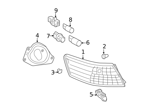 Combination Lamps for 2007 Toyota Camry #1