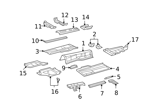Floor & Rails for 2007 Lexus LS460 #0