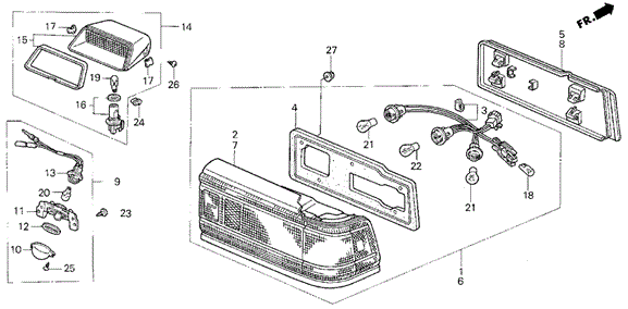 Taillight ('88-'89) for 1988 Honda Civic #0