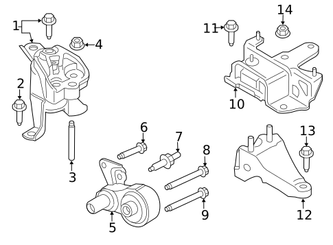 Engine & Trans Mounting for 2016 Ford Fiesta #0
