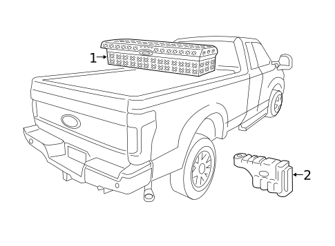Storage Compartment for 2022 Ford F-350 Super Duty #0